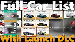 Forza Horizon 4: FULL, IN-GAME CAR LIST! With Formula Drift Car Pack and Best of Bond Car Pack