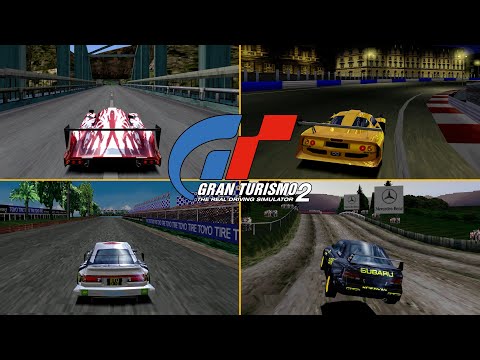 Gran Turismo 2: All Tracks Showcase | Duckstation Emulator 4K 60FPS