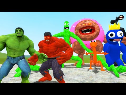 HULK REDHULK VS RAINBOW FRIEND! | In Garry's Mod