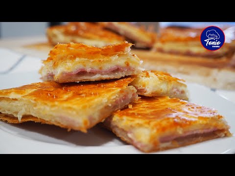 Aperitivo de Hojaldre con Jamón y Queso | Receta fácil #407#