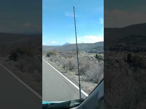 The drive along the main road past the campground.