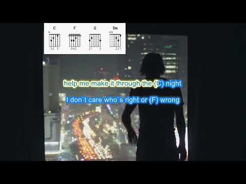 Help me Make it Through the Night by Kris Kristofferson play along with scrolling chords and lyrics