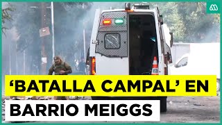 "Batalla campal": Ambulantes se enfrentan con Fuerzas Especiales de Carabineros en Meiggs