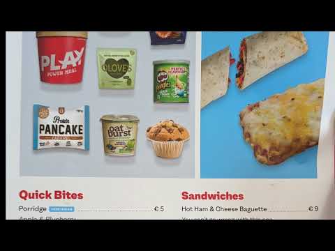 Play Airlines Food Menu and Prices (USA to Iceland)