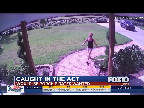 Caught in the Act: Would-be porch pirate scared off by homeowner