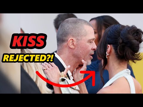 Awkward Moment on the Red Carpet! - Brad Pitt's Public Kiss Rejection