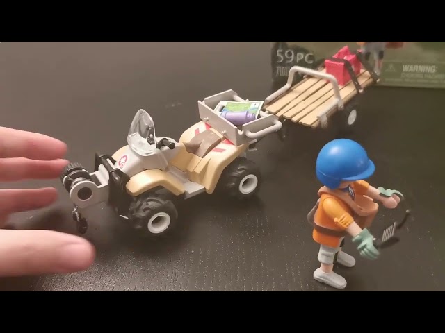 Vídeo relacionado con PLAYMOBIL 71011 Wiltopia Quad Rescate de Animales, Juguetes sostenibles para niños a Partir de 4 años, Multicolor