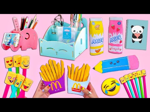10 DIY CUTE SCHOOL SUPPLIES IDEAS YOU WILL LOVE - BACK TO SCHOOL HACKS AND CRAFTS IDEAS