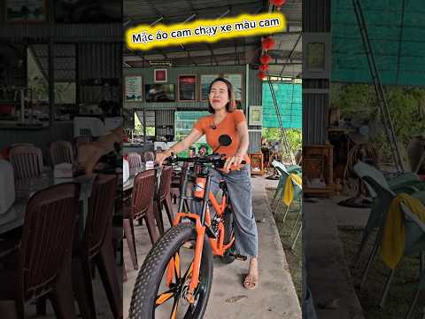Mặc áo cam chạy xe màu cam #shortvideo