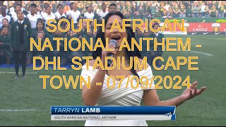 South African Anthem - DHL Stadium Cape Town - Springboks vs All Blacks - 07 September 2024