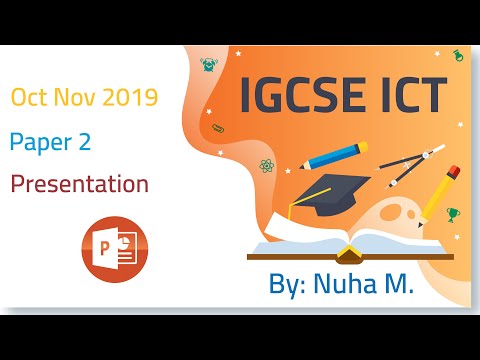 IGCSE ICT Oct Nov 2019 Paper 2 Presentation PowerPoint