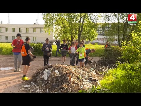 Первый плоггинг-забег прошёл в Гомеле видео