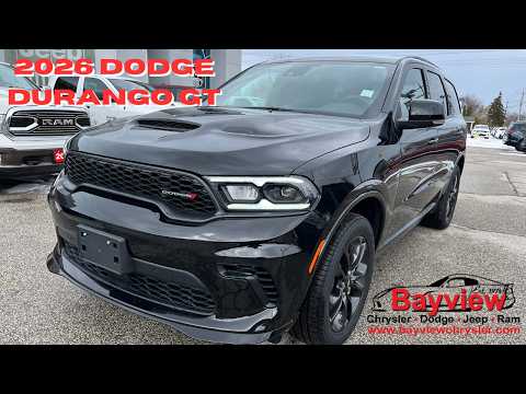 2026 Dodge Durango GT Plus AWD in Black for sale at Bayview Chrysler Dodge Jeep Ram in Sarnia, ON