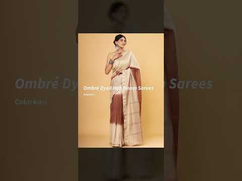 Plain handwoven saree, 6 m (with blouse piece)