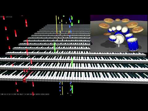 Starship Groove - Animusic 2 - Yamaha Live! drums rock kit.