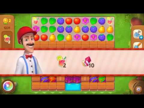 Gardenscapes | Difficult Level 1231 with No boosters in 25 turns