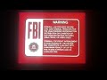 Red FBI Warning Screen 1986