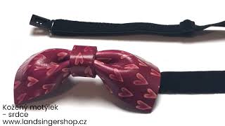 Kožený motýlek - srdce