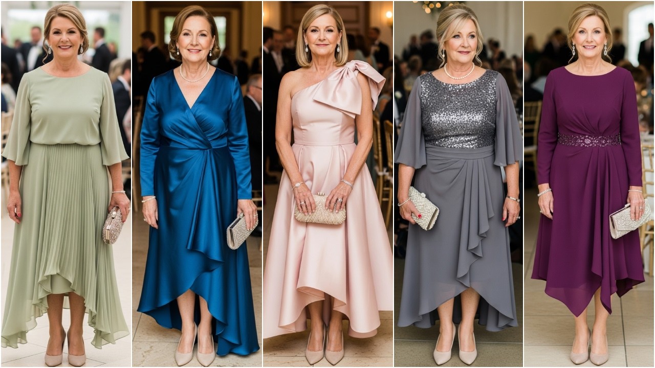 Stop Choosing Boring Gowns! Modern Asymmetric Hem Styles for the Stylish Bride's Mom