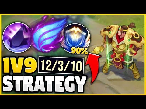 THE EASIEST WAY TO 1V9 CARRY WITH GAREN IN SEASON 9! (100% EASY WIN STRATEGY) - League of Legends