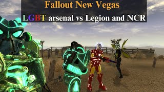 Destroying the Legion and NCR with the LGBT arsenal mod Troll version