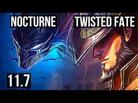 NOCTURNE vs TWISTED FATE (MID) | 11/1/3, 1.8M mastery, Legendary, 800+ games | KR Diamond | v11.7
