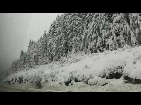 Driving over snoqualmie pass
