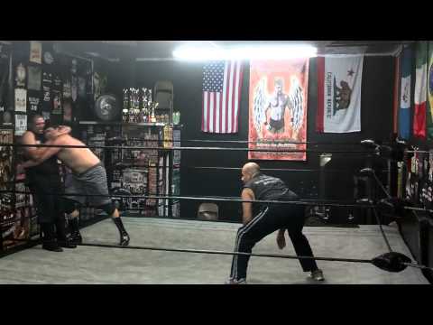 Jok with the BIG cross body! Pro Wrestling