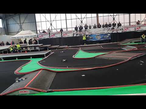 Dans Team Associated B6.1 in the G final the 2020  2wd British Offroad Grandprix.  9yrs old rc racer