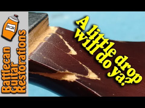 KAYmando hot hide glue filler pt6 | RATTLECAN GUITAR RESTORATIONS by James O’Rear