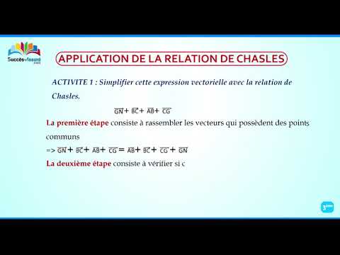 Comment appliquer la relation de Chasles ? 1/2