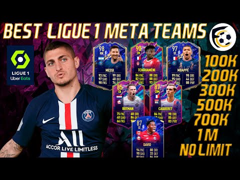 FIFA 22 BEST LIGUE 1 TEAMS! FIFA 22 100K 200K 300K 500K 700K 1M SQUAD BUILDER WITH AI! #57
