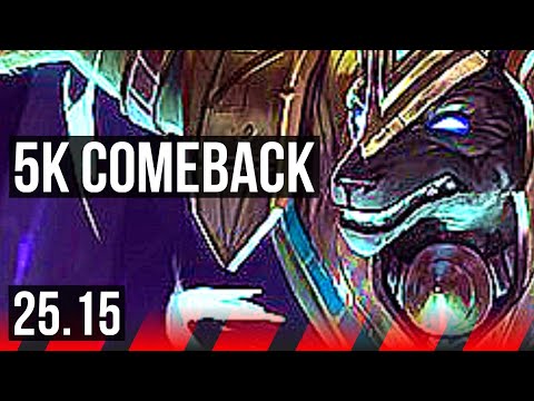 NASUS vs RIVEN (TOP) | 5k comeback, Legendary | EUW Diamond | 25.15