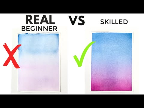How to blend two colors of paint | WATERCOLOR DOS AND DONTS for BEGINNERS