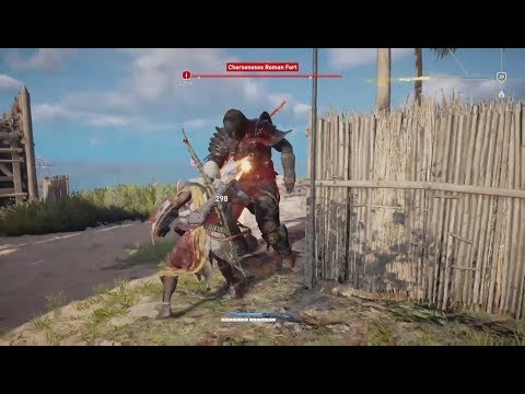 Assassins Creed Origins PS4 Gameplay | Conquering a Roman Fort