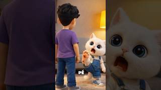 Gatinho fofo é mordido no pé