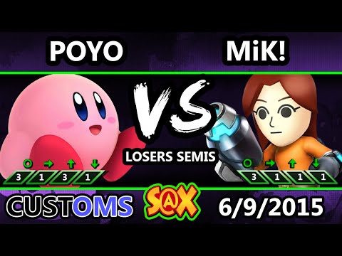 S@X 101 Customs - Poyo (Luigi, Kirby) Vs. MiK! (Mii Gunner, Ness) SSB4 LS - Smash wii U - Smash 4