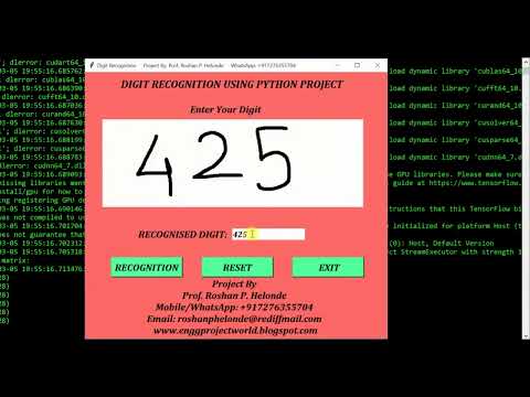 Python Project On Digit Recognition Using Python Project With Source Code Final Year Project Code