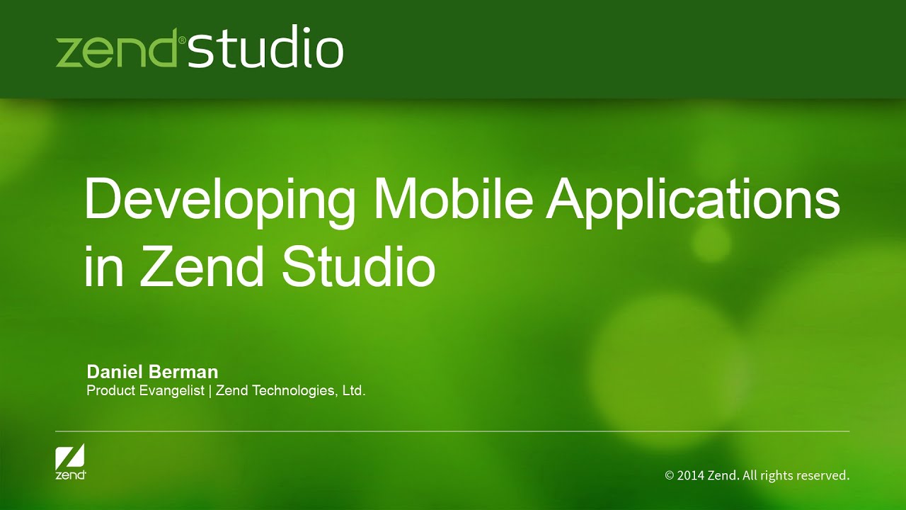 Developing Mobile Apps in Zend Studio