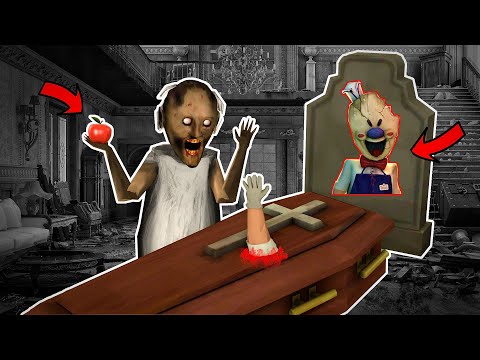 Granny vs Aliashraf funny animation part 78 - Ice scream Rod | Baldi | Scary Granny