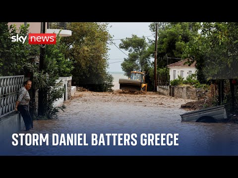 Storm Daniel: 'Relentless' rainstorms batter Greece