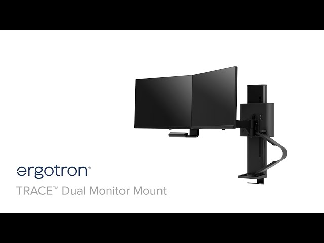 Video teaser per Ergotron's Award-Winning TRACE™ Dual Monitor Mount: In Motion