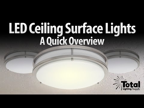 LED ceiling surface light overview LED-JR satin nickel series