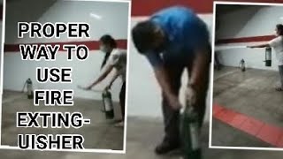 Step by step in how to use fire extinguisher