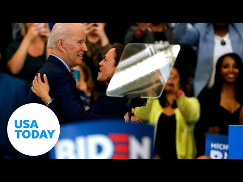 Joe Biden and Kamala Harris appear together in Delaware