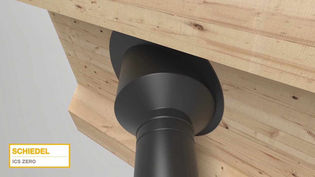 Schiedel ICS ZERO: passaggio tetti in legno per canne fumarie in acciaio