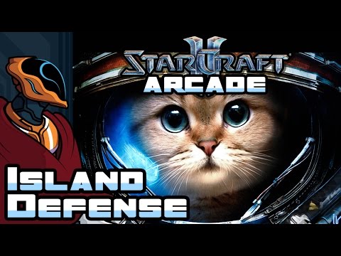 Let's Play Starcraft 2 Arcade: Island Defense - Part 2 - You'll Never Get Me! Nahahah... Oh.