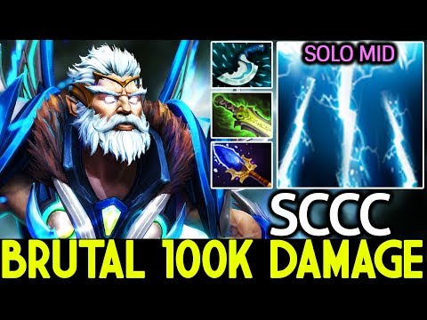 SCCC [Zeus] Brutal 100K Damage Instant Kill Solo Mid Gameplay 7.21 Dota 2