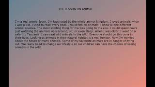 Luyện nghe 1 phút : The lesson on ANIMAL #Shorts
