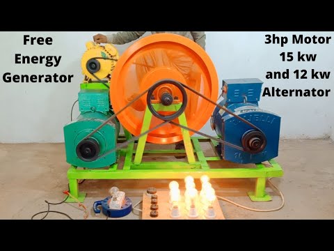 Flywheel Free Energy Generator 3Hp Motor With 15KW and 12kw Alternator Free Electricity 230 volt